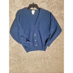 Huntington Ridge ~ Blue Cardigan Sweater ~ Women's Size Small